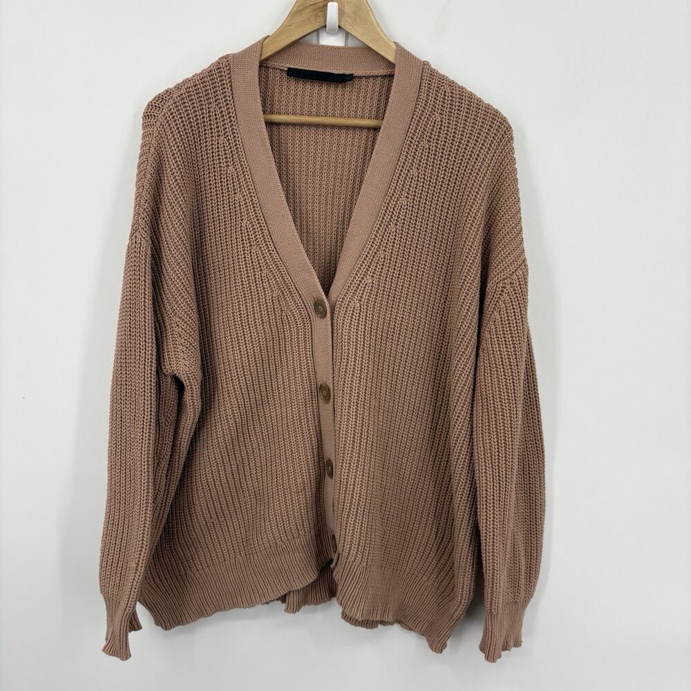 Jenni Kayne Cotton Cocoon Cardigan Womens Small Capsule Quiet Luxury Oversized - Picture 5 of 9